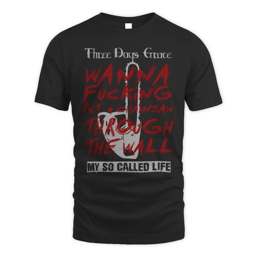 Three Days Grace Explosions Chainsaw Shirt